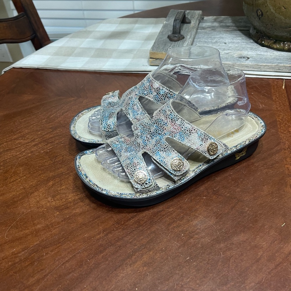 Alegria Venice Dinah Fawn Dottie Leather Slide Sandals